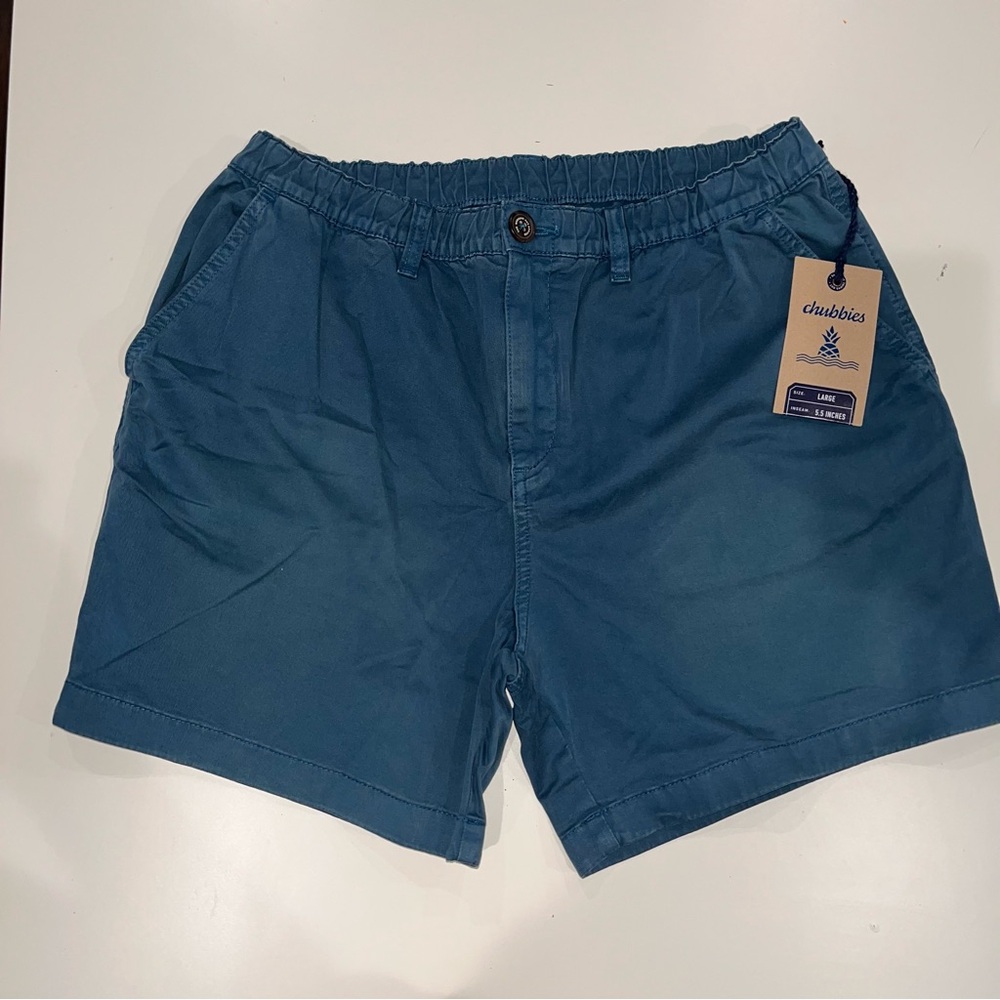 Chubbies Casual Teal Flat Front Shorts